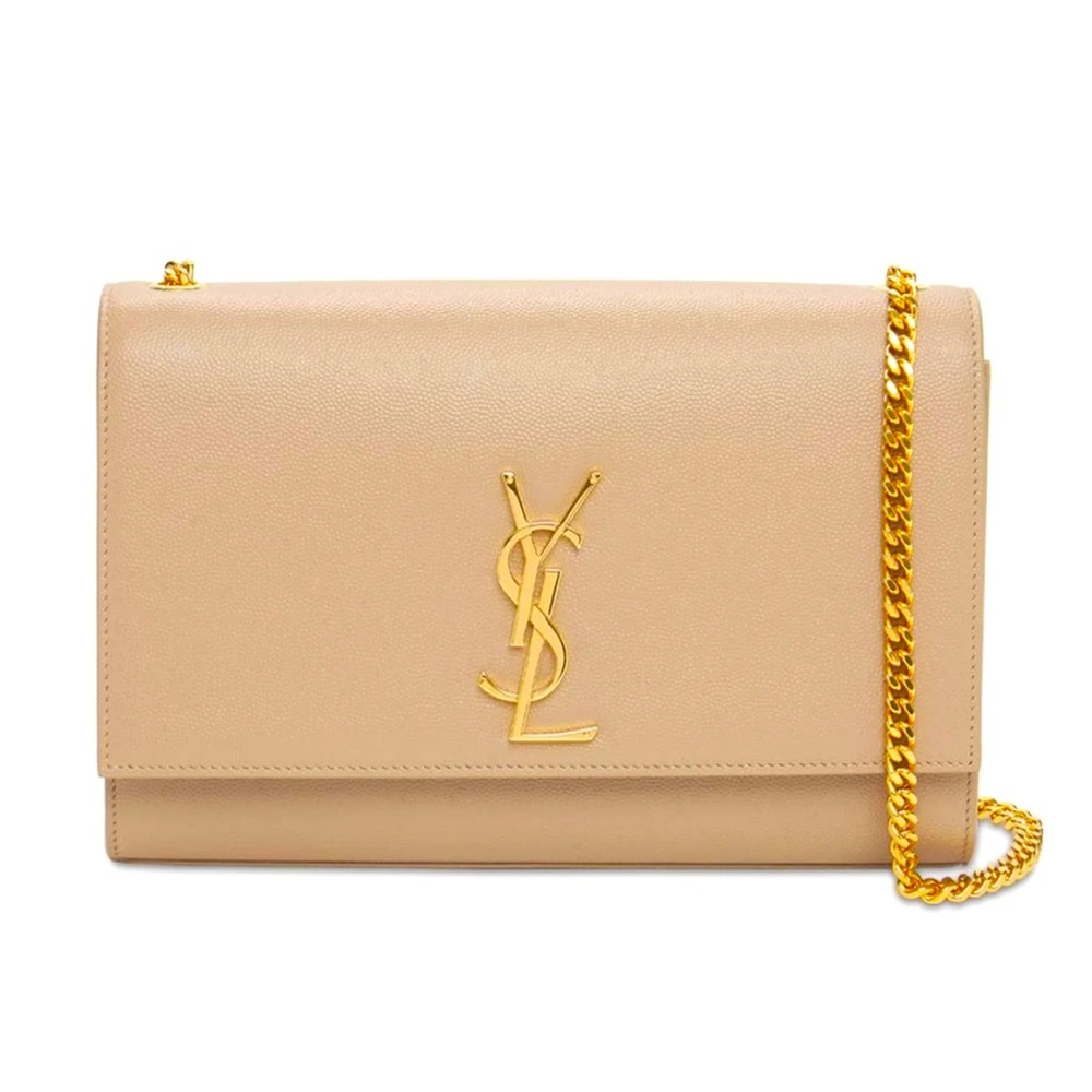 YSL KATE MEDIUM CHAIN BAG IN GRAIN DE POUDRE EMBOSSED LEATHER